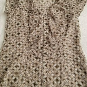 Beige Banana Republic blouse.  Small